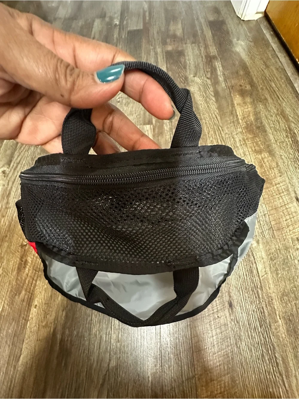 The North Face Black Mesh Duffel Stuff Sack with Gray Lining
